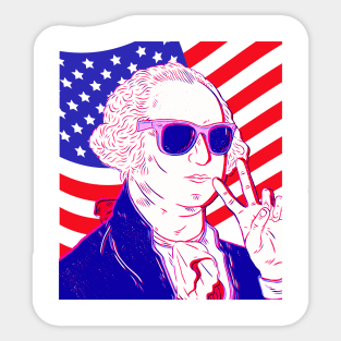 Washington United States Of America Peace Out Sticker